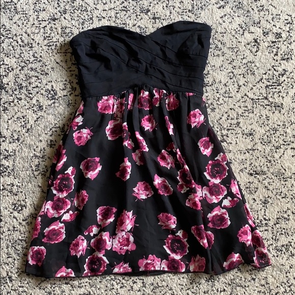 Strapless Floral Dress - Picture 1 of 3